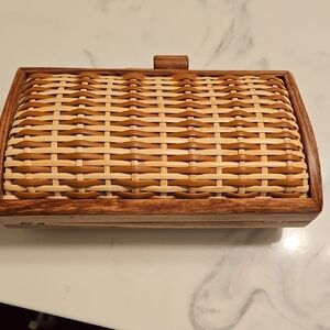 Woven Wooden Clutch